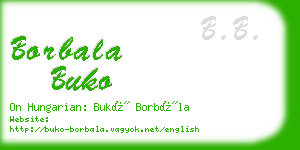 borbala buko business card