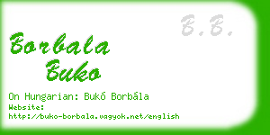 borbala buko business card